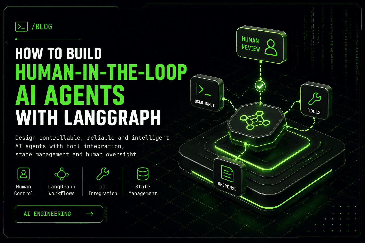 How to Build Human-in-the-Loop AI Agents with LangGraph cover image for a technical article on giovanniromero.dev